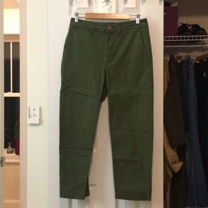 Green madewell high waisted chinos